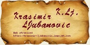 Krasimir LJubanović vizit kartica
